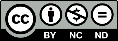 Creative Commons graphic representingi Attribution-NonCommercial-NoDerivatives